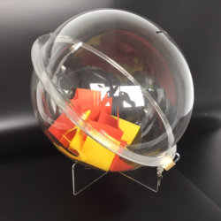 Urne sphérique en plexiglas incolore – Originalité et sécurité