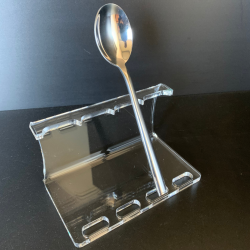 Porte-couverts en PMMA incolore pour 4 couverts