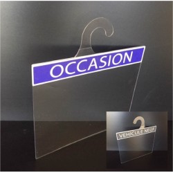 Porte-affiche rétroviseur en polycarbonate - Lot de 20
