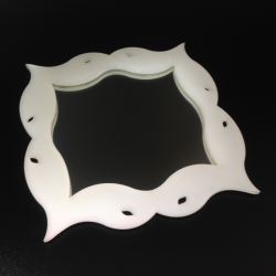 Miroir baroque blanc en plexiglas- 150mm