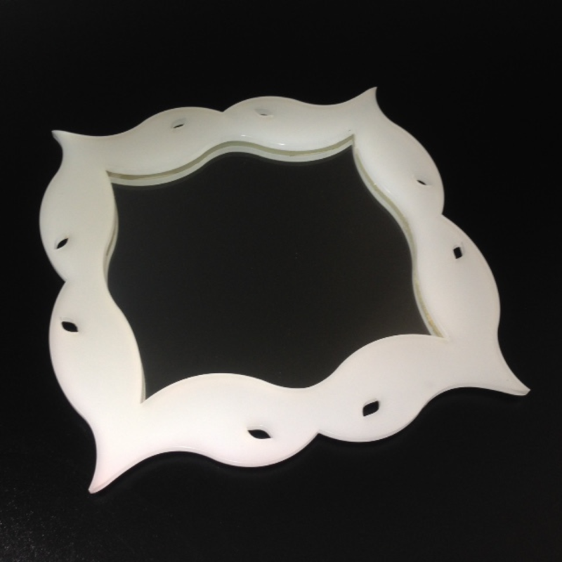 Miroir Baroque Blanc - 150mm