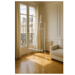 Chevalet design plexiglas grand format transparent Chevalet design plexiglas grand format transparent