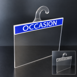 Porte-affiche rétroviseur en polycarbonate - Lot de 20