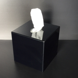 Boite à mouchoirs en plexiglas noir
